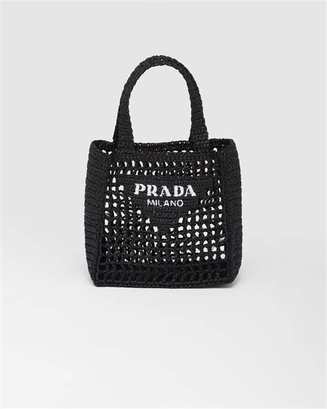 prada small raffia bag|raffia bag with black trim.